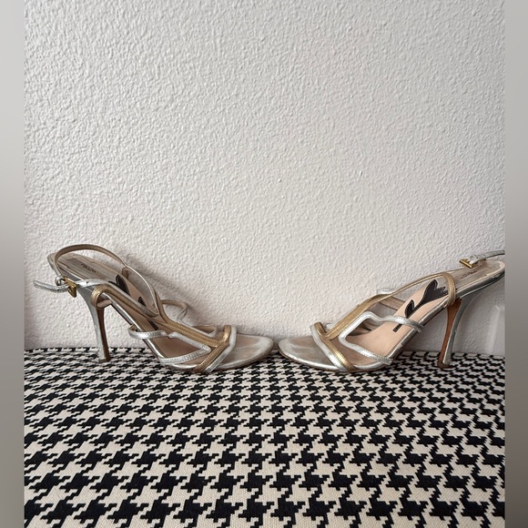 Prada Women's Metallic Strappy Sandals - Picture 6 of 8